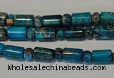 CDE288 3*6mm rondelle & 6*9mm tube dyed sea sediment jasper beads