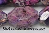 CDE41 15.5 inches 25*35mm faceted nuggets dyed sea sediment jasper beads