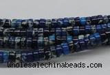 CDE50 15.5 inches 3*6mm coin dyed sea sediment jasper beads wholesale