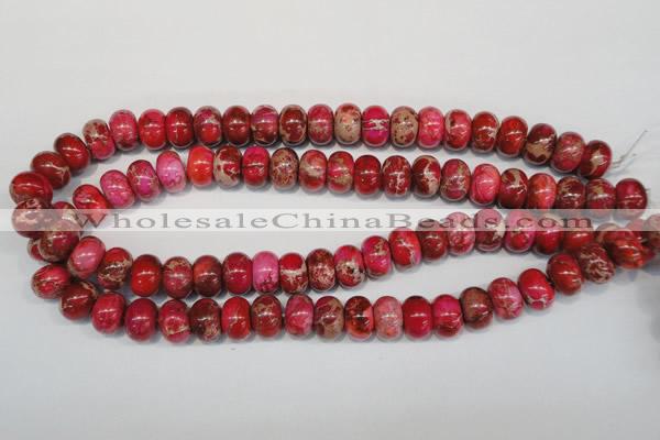 CDE588 15.5 inches 9*14mm rondelle dyed sea sediment jasper beads