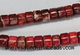 CDE596 15.5 inches 4*8mm tube dyed sea sediment jasper beads