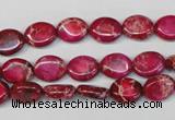 CDE642 15.5 inches 8*10mm oval dyed sea sediment jasper beads