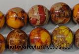 CDE742 15.5 inches 16mm round dyed sea sediment jasper beads