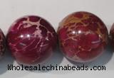 CDE765 15.5 inches 24mm round dyed sea sediment jasper beads