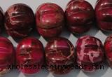 CDE767 15.5 inches 15*18mm pumpkin dyed sea sediment jasper beads