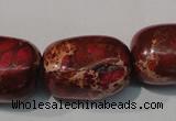 CDE771 15.5 inches 18*25mm nuggets dyed sea sediment jasper beads