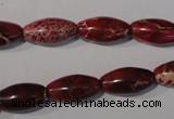 CDE778 15.5 inches 8*16mm rice dyed sea sediment jasper beads