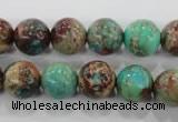 CDE805 15.5 inches 12mm round dyed sea sediment jasper beads wholesale