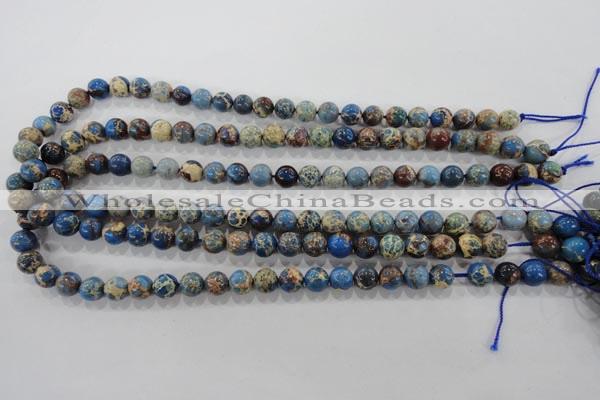 CDE813 15.5 inches 8mm round dyed sea sediment jasper beads wholesale