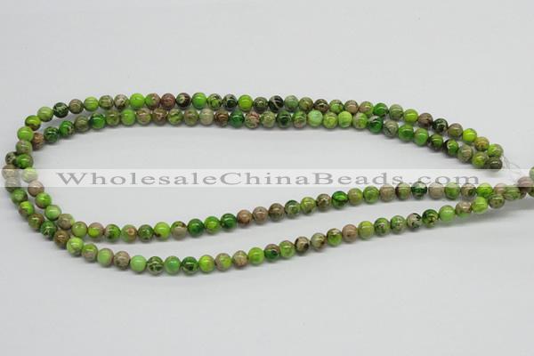 CDE82 15.5 inches 6mm round dyed sea sediment jasper beads