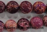 CDE836 15.5 inches 15mm round dyed sea sediment jasper beads wholesale