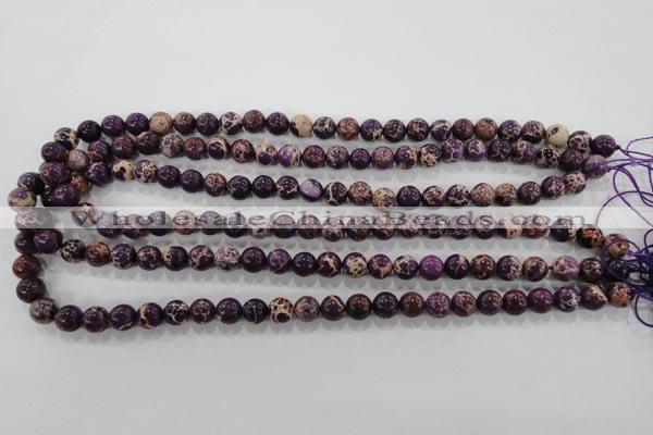 CDE842 15.5 inches 8mm round dyed sea sediment jasper beads wholesale