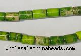 CDE919 15.5 inches 6*8mm tube dyed sea sediment jasper beads