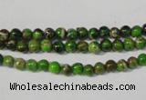 CDE920 15.5 inches 4mm round dyed sea sediment jasper beads