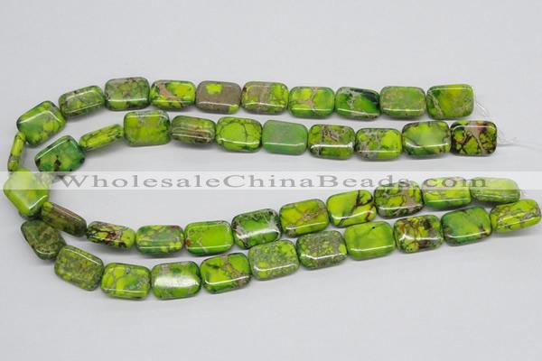 CDE95 15.5 inches 13*18mm rectangle dyed sea sediment jasper beads