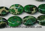 CDE972 15.5 inches 13*18mm oval dyed sea sediment jasper beads