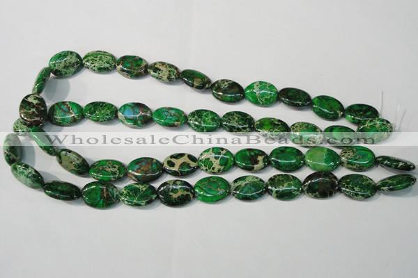 CDE972 15.5 inches 13*18mm oval dyed sea sediment jasper beads