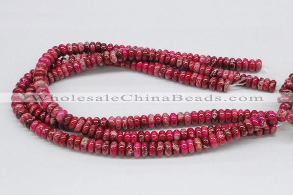 CDI07 16 inches 5*10mm rondelle dyed imperial jasper beads wholesale