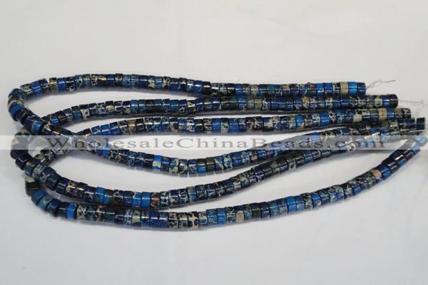 CDI225 15.5 inches 4*8mm heishi dyed imperial jasper beads