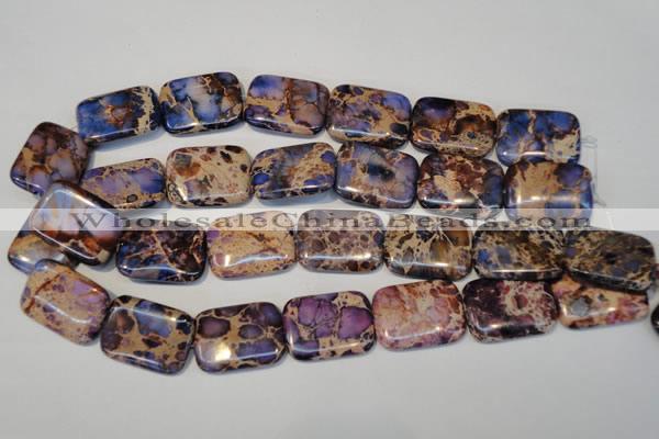 CDI440 15.5 inches 20*30mm rectangle dyed imperial jasper beads