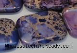 CDI442 15.5 inches 25*35mm rectangle dyed imperial jasper beads