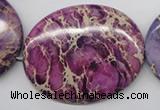 CDI470 15.5 inches 40*50mm oval dyed imperial jasper beads