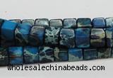 CDI52 16 inches 6*6mm cube dyed imperial jasper beads wholesale