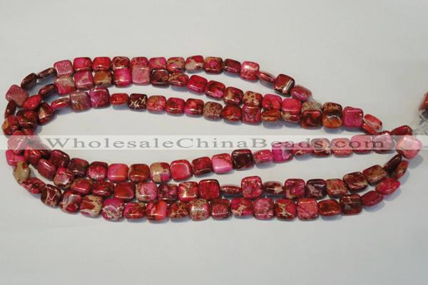 CDI621 15.5 inches 12*12mm square dyed imperial jasper beads