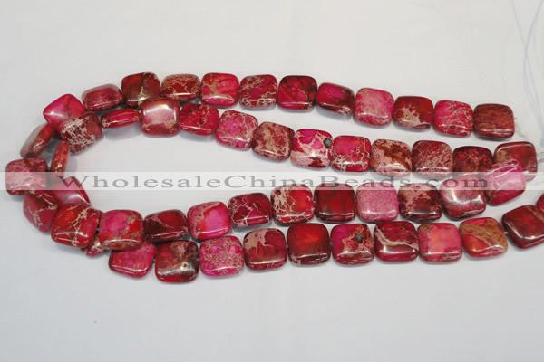 CDI623 15.5 inches 16*16mm square dyed imperial jasper beads