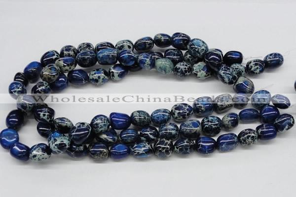 CDI63 16 inches 12*15mm nuggets dyed imperial jasper beads wholesale