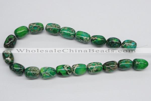 CDI74 16 inches 15*20mm nuggets dyed imperial jasper beads wholesale