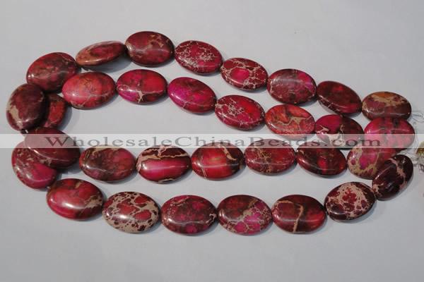 CDI783 15.5 inches 18*25mm oval dyed imperial jasper beads