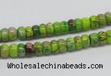 CDI86 16 inches 4*6mm rondelle dyed imperial jasper beads wholesale