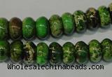 CDI927 15.5 inches 6*10mm rondelle dyed imperial jasper beads