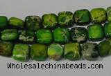 CDI944 15.5 inches 8*8mm square dyed imperial jasper beads