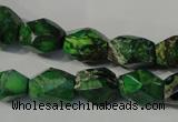 CDI963 15.5 inches 10*14mm faceted nuggets dyed imperial jasper beads