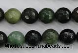 CDJ264 15.5 inches 12mm faceted round Canadian jade beads wholesale