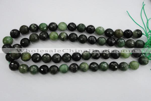 CDJ265 15.5 inches 14mm faceted round Canadian jade beads wholesale