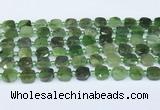 CDJ410 15.5 inches 8mm faceted square Canadian jade beads