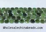 CDJ411 15.5 inches 10mm faceted square Canadian jade beads