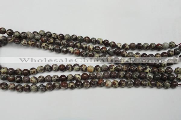 CDM02 15.5 inches 6mm round African dalmatian jasper beads