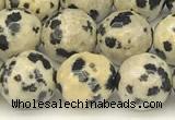 CDM102 15 inches 10mm faceted round dalmatian jasper beads