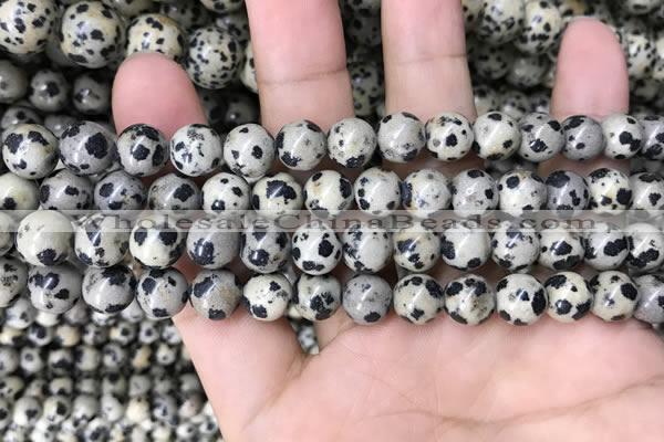 CDM92 15.5 inches 8mm round dalmatian jasper beads wholesale