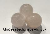 CDN1031 30mm round rose quartz decorations wholesale