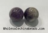 CDN1035 30mm round amethyst decorations wholesale