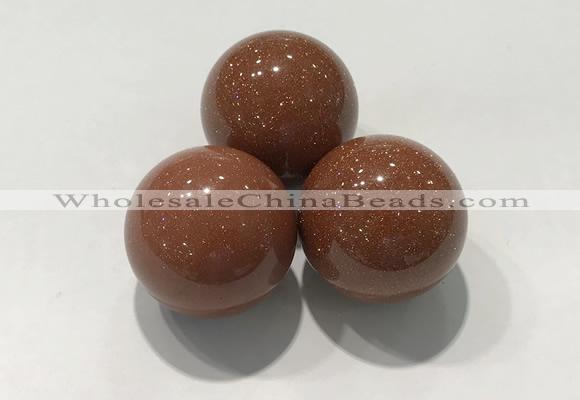 CDN1054 30mm round goldstone decorations wholesale