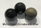 CDN1056 30mm round golden obsidian decorations wholesale