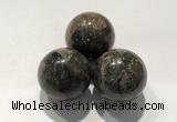 CDN1066 30mm round grey opal decorations wholesale