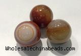 CDN1095 30mm round agate decorations wholesale