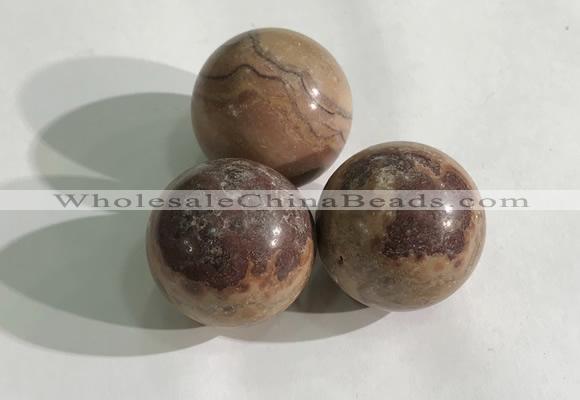 CDN1141 30mm round jasper decorations wholesale